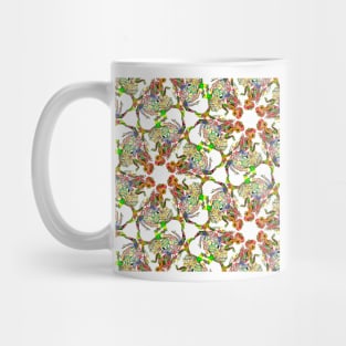 Paper cut kaleidoscope silhouette Mug